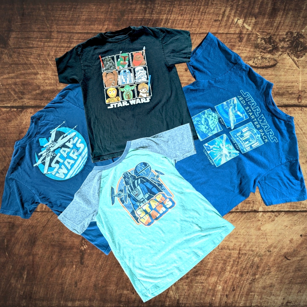 Boy Short Sleeve Star War Tees Clothes Bundle